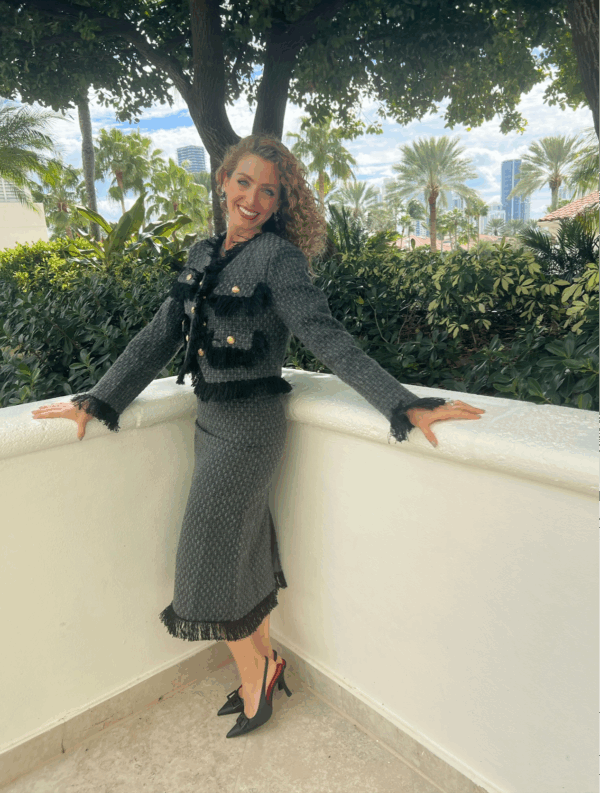Fringe Tweed Blazer Set