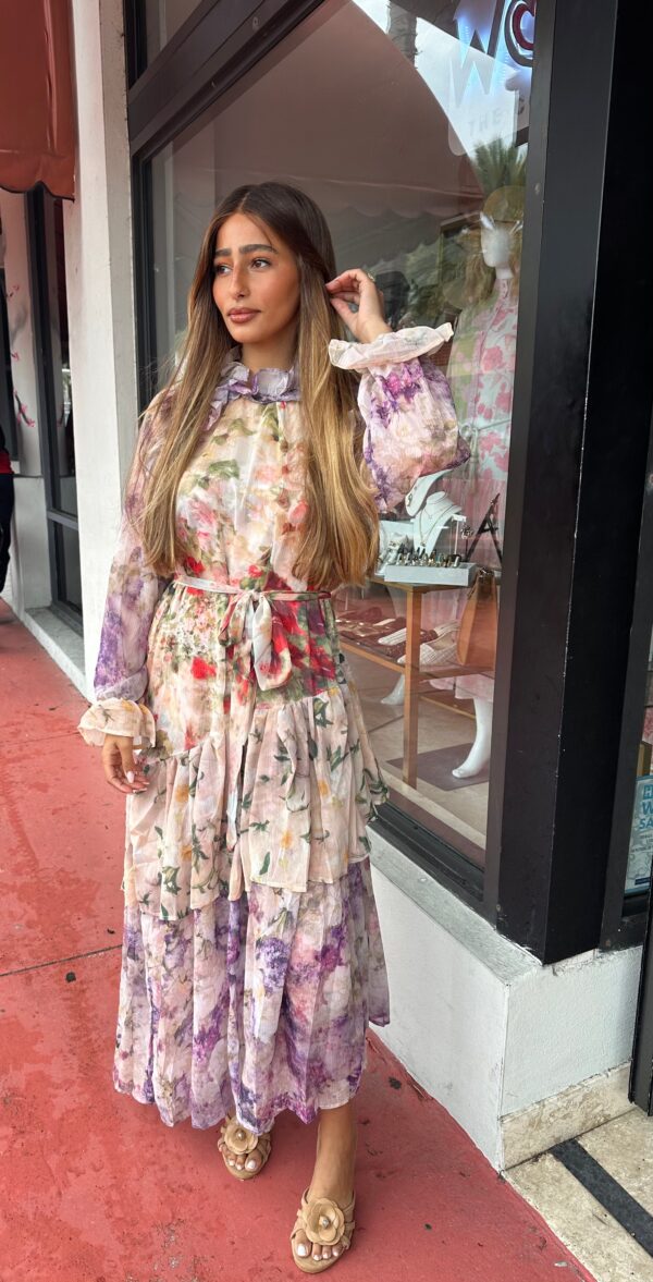 Sheer Fairytale assymetry tiered dress