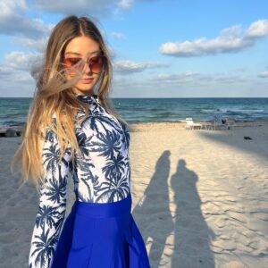 Palm tree bathing suit top